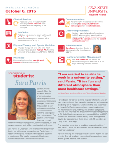 10.6.15 Student Health SVPSA Cabinet Report